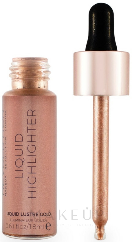 Flüssiger Highlighter - MakeUp Revolution Liquid Highlighter — Bild Lustre Gold