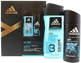 Düfte, Parfümerie und Kosmetik Adidas Ice Dive - Duftset (Deospray 150ml + 3in1 Duschgel für Gesicht, Körper und Haar 250ml)