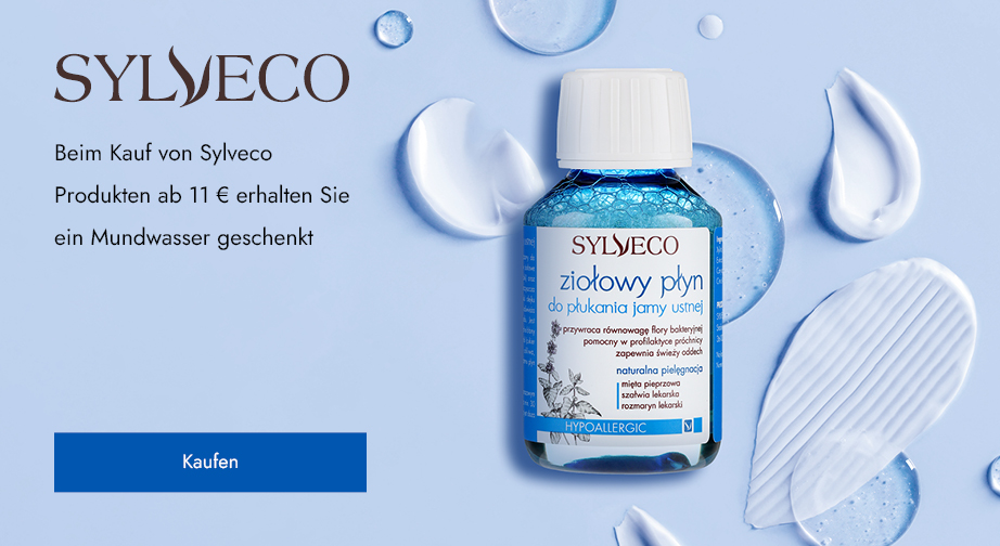 Beim Kauf von Sylveco Produkten ab 11 € erhalten Sie ein Mundwasser geschenkt