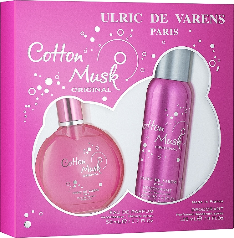 Urlic De Varens Cotton Musk Original - Duftset (Eau de Parfum 50ml + Deospray 125ml)