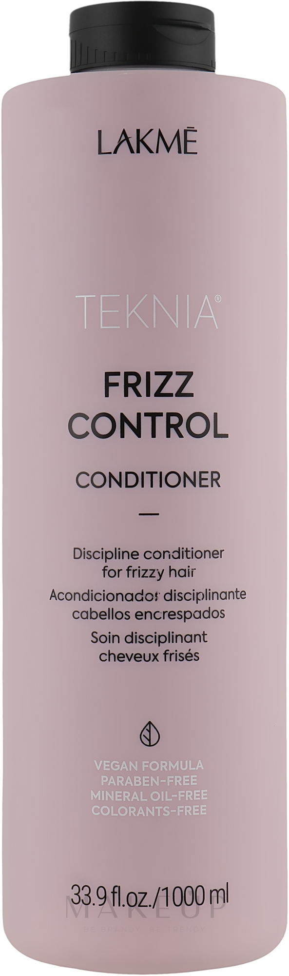 Bändigender Conditioner für widerspenstiges oder krauses Haar - Lakme Teknia Frizz Control Conditioner — Bild 1000 ml