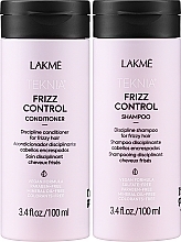 Pflegeset für widerspenstiges oder krauses Haar - Lakme Teknia Frizz Control (Shampoo 100ml + Conditioner 100ml) — Bild N2