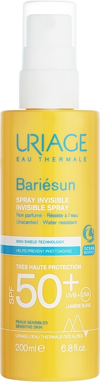 Wasserfestes Sonnenschutz-Körperspray - Uriage Bariesun Invisible Spray Very High Protection SPF50+ — Bild N1