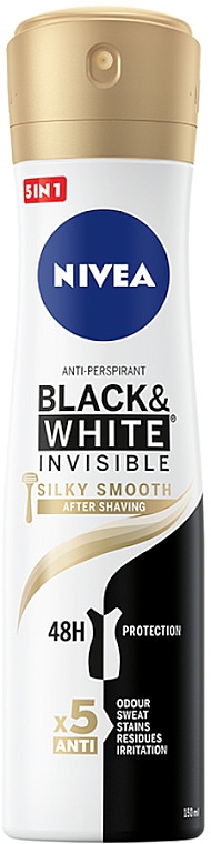 Deospray Antitranspirant - NIVEA Black & White Invisible Silky Smooth Antiperspirant Spray — Bild N1