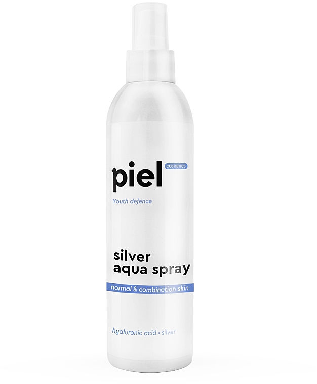 Feuchtigkeitsspendendes Gesichtsspray für normale und Mischhaut mit Hyaluronsäure und Silber - Piel cosmetics Silver Aqua Spray