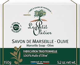 Feste Seife mit Olivenöl - Le Petit Olivier Olive Marseille Soap — Bild N1