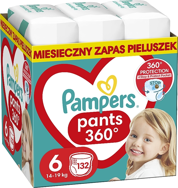 Windelhöschen Pants Größe 6 (Extra Large) 15+ kg 132 St. - Pampers — Bild N1