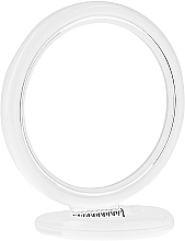 Doppelseitiger Kosmetikspiegel mit Ständer 12 cm weiß 9504 - Donegal Mirror — Bild N1