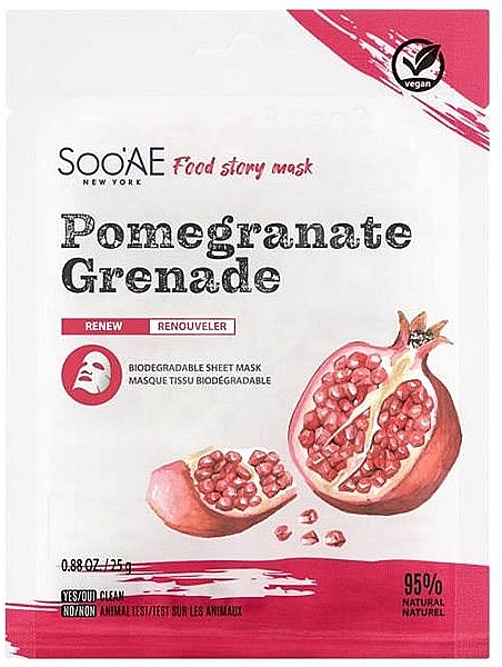 Gesichtsmaske - Soo’AE Pomegranate Food Story Mask — Bild N1