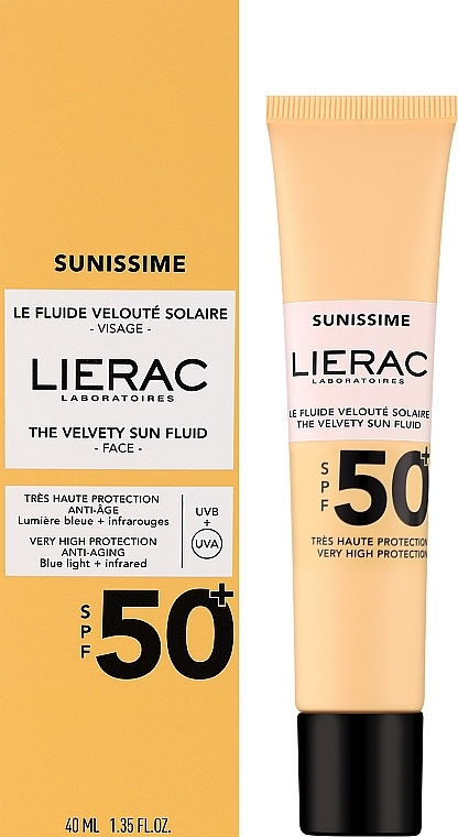 Sonnenschutzfluid für das Gesicht - Lierac Sunissime The Velvety Sun Fluid SPF50+ — Bild N2