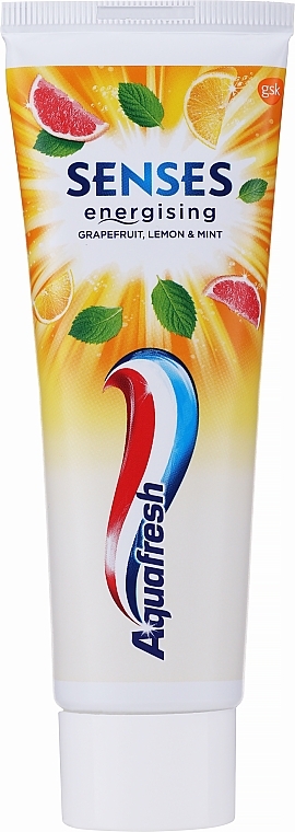 Energetisierende Zahnpasta mit Grapefruit, Zitrone und Minze - Aquafresh Senses — Bild N1