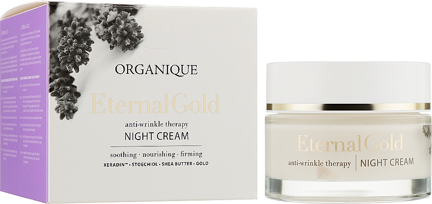 Regenerierende und straffende Nachtcreme mit Sheabutter und Goldextrakt - Organique Eternal Gold Golden Lifting Night Cream — Bild N2