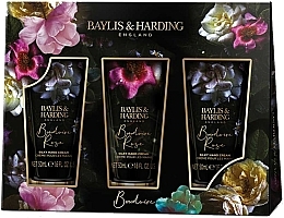 Düfte, Parfümerie und Kosmetik Handpflegeset - Baylis & Harding Boudoire Rose Hand Cream Set (Handcreme 3x50ml)