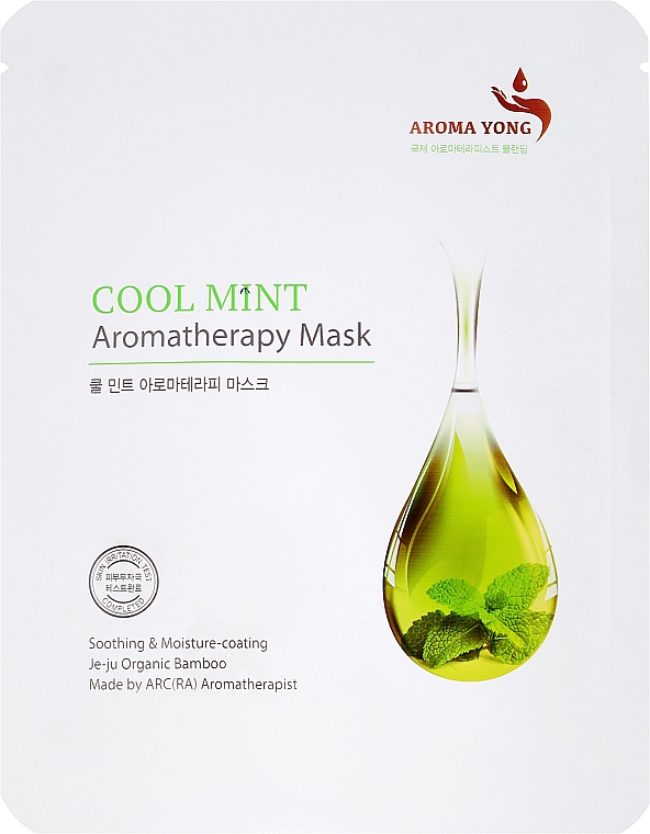Feuchtigkeitsspendende und beruhigende Tuchmaske für das Gesicht mit Minze - Aroma Yong Aromatherapy Mask Cool Mint — Bild N1
