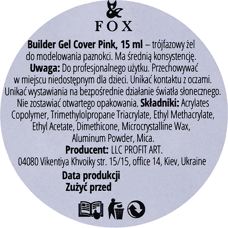 Aufbau-Nagelgel - F.O.X Builder Gel Cover — Bild N3