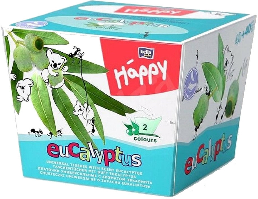 Kosmetiktücher mit Eukalyptusduft - Bella Baby Happy