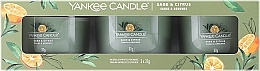 Düfte, Parfümerie und Kosmetik Kerzenset - Yankee Candle Sage & Citrus (Duftkerze 3x37g)