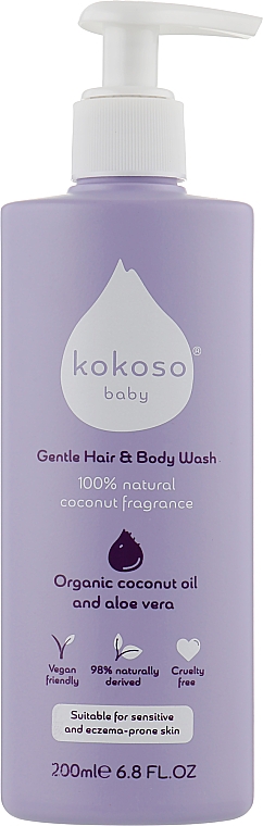 Waschschaum für Babys mit zartem Aroma - Kokoso Baby Skincare Softly Scented Baby Wash — Bild N1