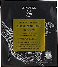Düfte, Parfümerie und Kosmetik Straffende Lifting-Tuchmaske mit Mastix - Apivita Express Beauty Tissue Face Mask Mastic Firming & Lifting Effect