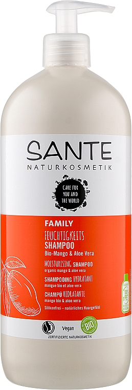 Feuchtigkeitsspendendes Bioshampoo mit Mango und Aloe - Sante Family Moisturising Shampoo — Bild N3