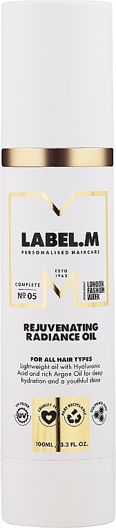 Verjüngender Ölnebel für das Haar - Label.m Therapy Rejuvenating Radiance Oil — Bild N1