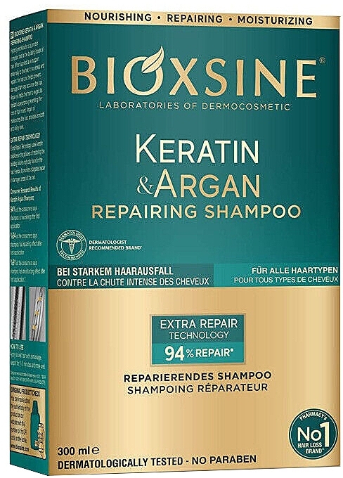 Revitalisierendes Shampoo - Biota Bioxsine Keratin & Argan Repairing Shampoo — Bild N2