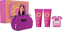 Düfte, Parfümerie und Kosmetik Versace Bright Crystal Absolu - Duftset (Eau de Parfum 90ml + Körperlotion 100ml + Duschgel 100ml + Kosmetiktasche) 