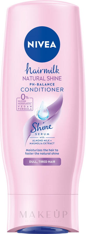 Haarmilch-Pflegespülung "Natürlicher Glanz" für glanzloses und trockenes Haar - NIVEA Hair Milk Natural Shine Hair Balm — Bild 200 ml