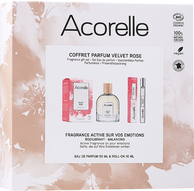 Acorelle Velvet Rose - Duftset (Eau de Parfum 50ml + Eau de Parfum Roll-on 10ml) — Bild N1