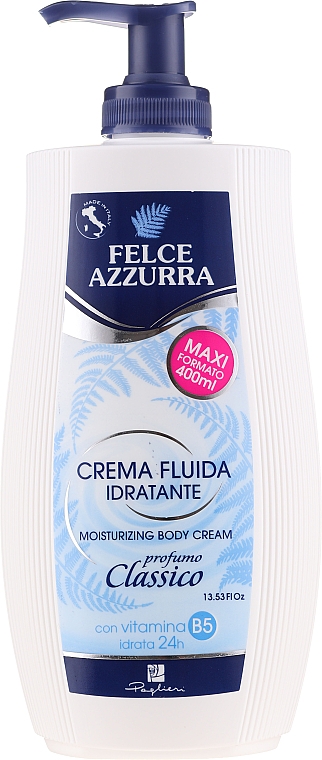 Feuchtigkeitsspendende Körpercreme mit Vitamin B5 - Felce Azzurra Classic Moisturizing Cream
