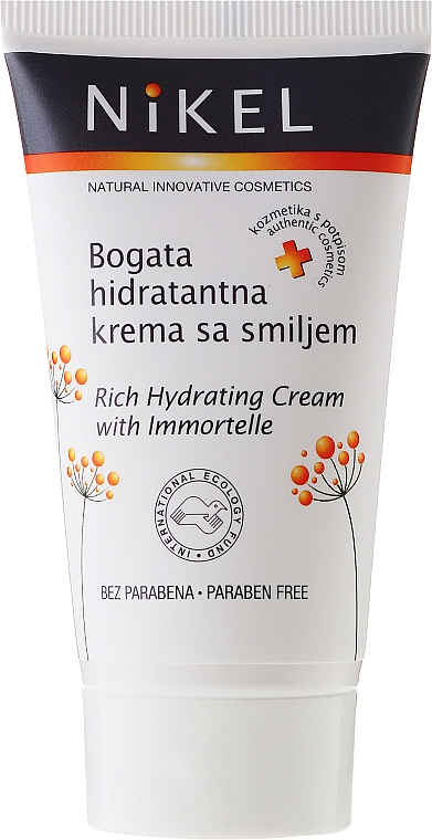 Feuchtigkeitsspendende Gesichtscreme mit Strohblume-Extrakt - Nikel Rich Hydrating Cream with Immortelle — Bild N2