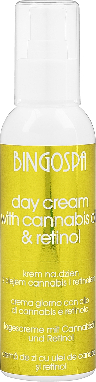 Tagescreme mit Hanföl umd Retinol - BingoSpa Day Cream With Cannabis Oil Retinol And Zea Mays — Bild N1