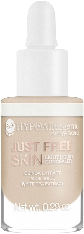 Flüssiger hypoallergener Gesichtsconcealer - Bell Just Free Skin Light Liquid Concealer — Bild N1