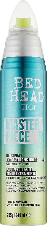 Haarlack für mehr Glanz Extra starker Halt - Tigi Bed Head Masterpiece Hairspray Extra Strong Hold Level 4 — Bild N7