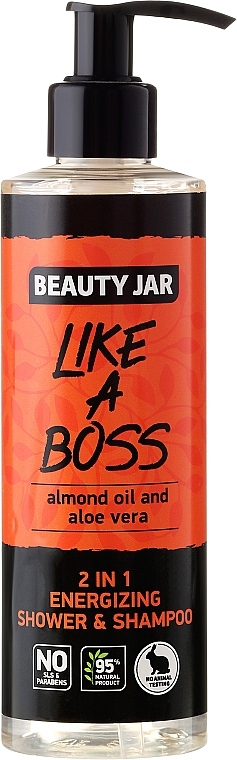 2in1 Energetisierendes Shampoo & Duschgel mit Mandelöl und Aloe Vera "Like A Boss" - Beauty Jar 2in1Energizing Shower & Shampoo — Bild N1