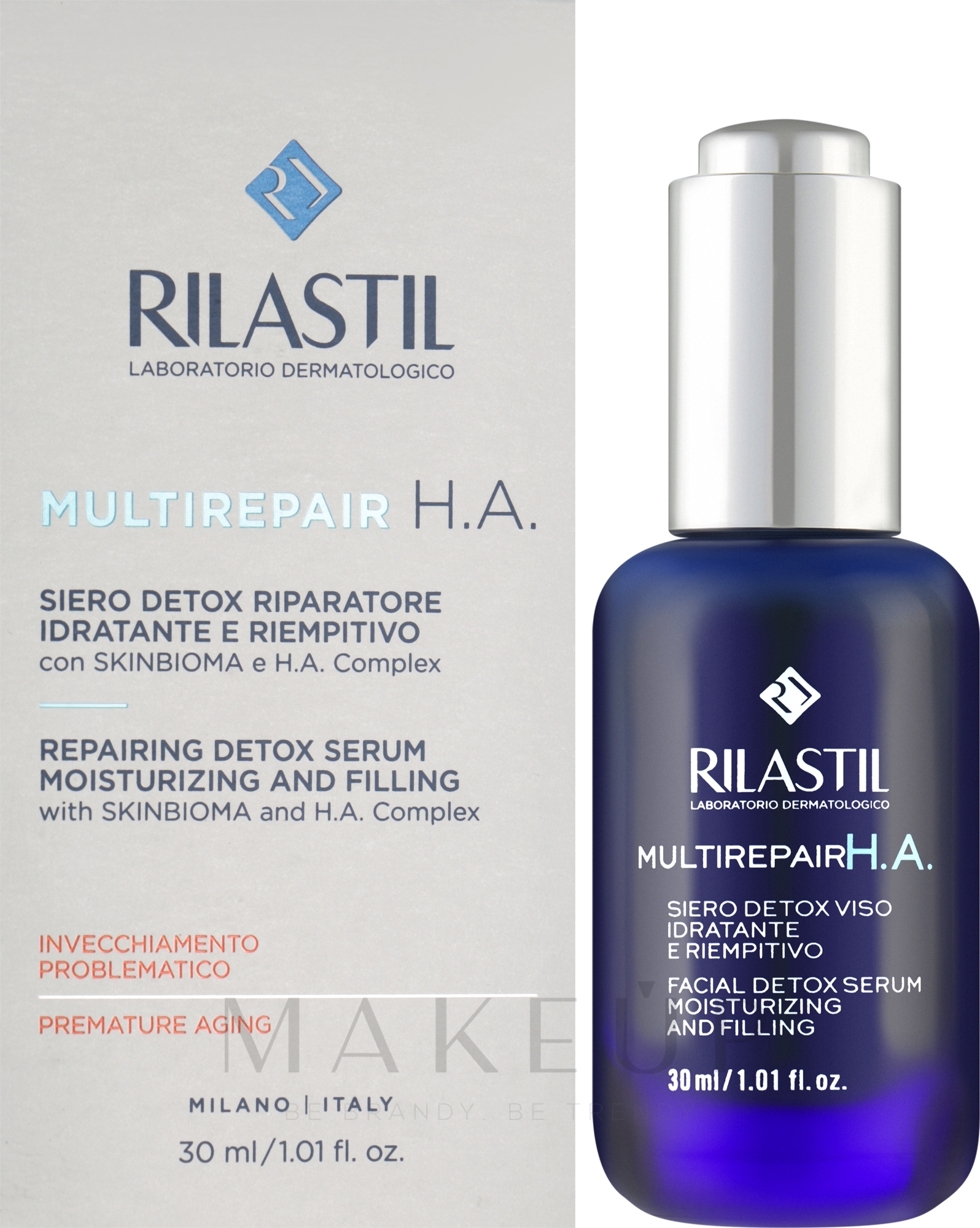 Revitalisierendes Gesichtsserum - Rilastil Multirepair H.A. Repairing Detox Serum — Bild 30 ml