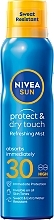 Düfte, Parfümerie und Kosmetik Sonnenschutzspray-Aerosol zum Bräunen SPF30 - NIVEA Sun Protect & Dry Touch Refreshing Mist SPF30