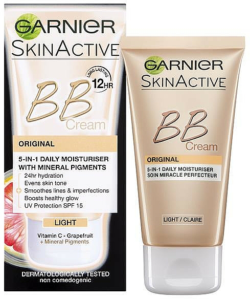 Feuchtigkeitsspendende BB-Creme mit Vitamin C und Grapefruit - Garnier Skin Active BB Cream Original 5in1 Daily Moisturiser — Bild N1