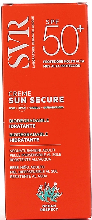 Feuchtigkeitsspendende Sonnenschutzcreme für das Gesicht SPF 50+ - SVR Sun Secure Biodegradable Moisturizing Cream — Bild N2
