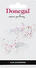 Haarspange weiße Pailletten mit Schmetterlingen 2 St. - Donegal — Bild N1