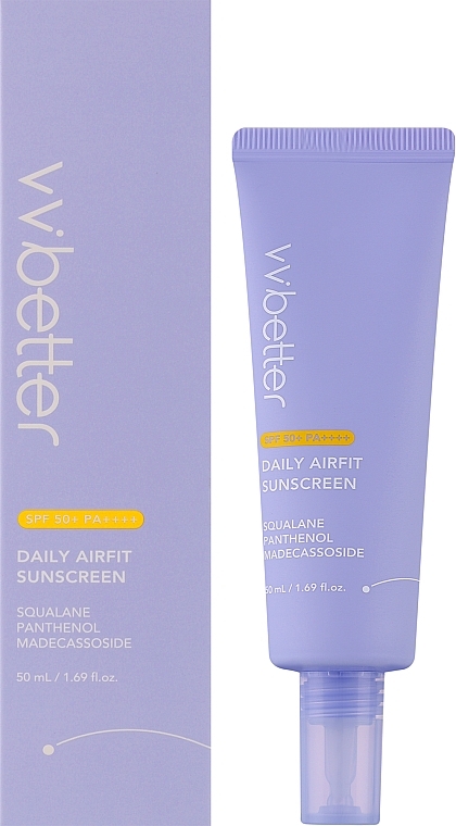 Leichte Sonnencreme LSF 50+ - VVbetter Daily Airfit Sunscreen — Bild N2