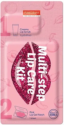 Creme-Peeling + Gel-Lippenmaske - Purederm Multi-Step Lip Care Kit — Bild N1