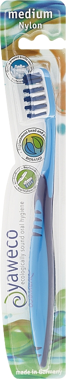 Zahnbürste mittel blau - Yaweco Toothbrush Nylon Medium — Bild N1