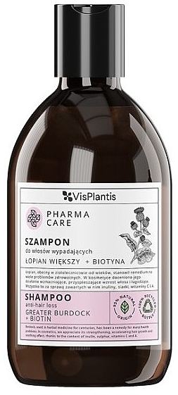 Shampoo gegen Haarausfall Klette + Biotin - Vis Plantis Pharma Care Greater Burdock + Biotyn Shampoo  — Bild N1