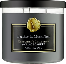 Düfte, Parfümerie und Kosmetik Duftkerze Leder und Moschus - Village Candle Gentlemens Leather & Musk Noir
