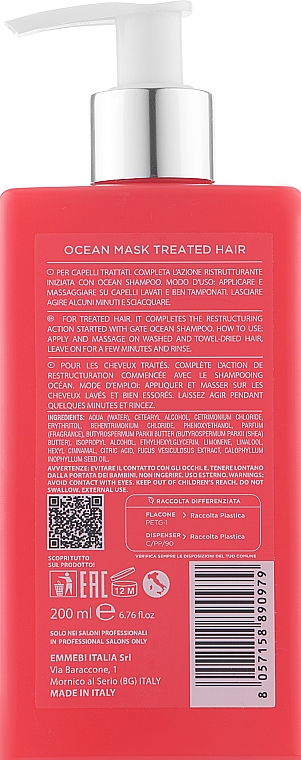 Maske für gefärbtes und geschädigtes Haar - Emmebi Italia Gate 43 Wash Ocean Mask Treated Hair — Bild N2
