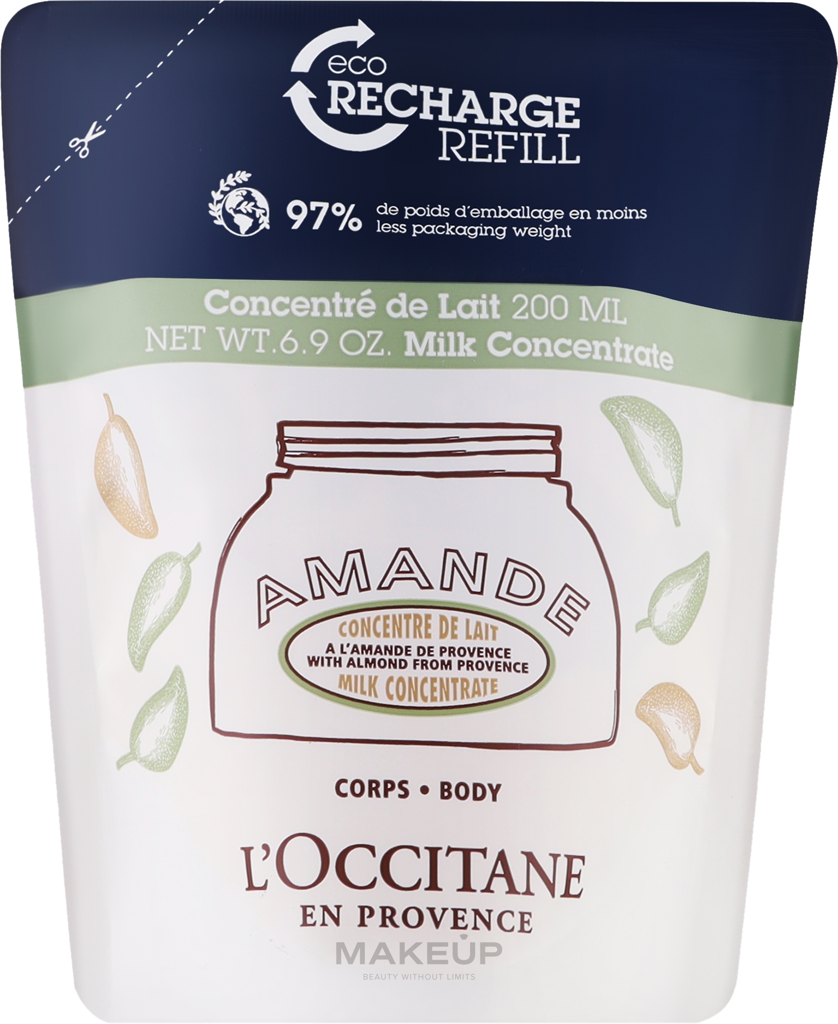 Straffende Milch für die Körperhaut - L'Occitane Almond Milk Concentrate (refill) — Bild 200 ml