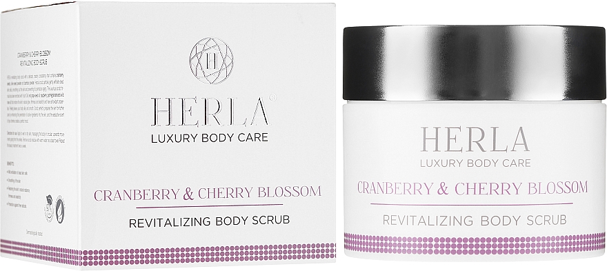 Revitalisierendes Körperpeeling mit Moosbeere und Kirschblüte - Herla Luxury Body Care Cranberry & Cherry Blossom Revitalizing Body Scrub — Bild N1