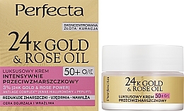 Anti-Falten-Gesichtscreme - Perfecta 24k Gold & Rose Oil Anti-Wrincle Cream 50+  — Bild N1