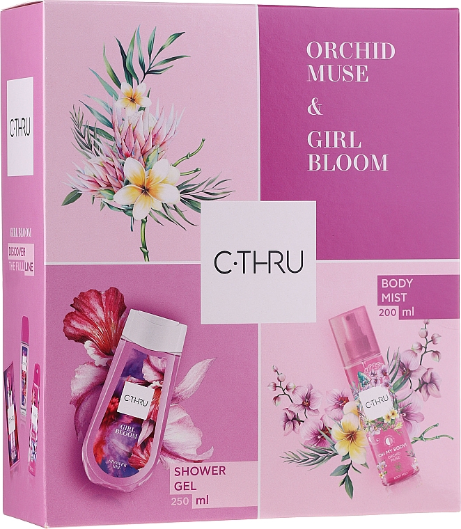 C-Thru Orchid Muse & Girl Bloom - Körperpflegeset (Körpernebel 200ml + Duschgel 250ml) — Bild N1